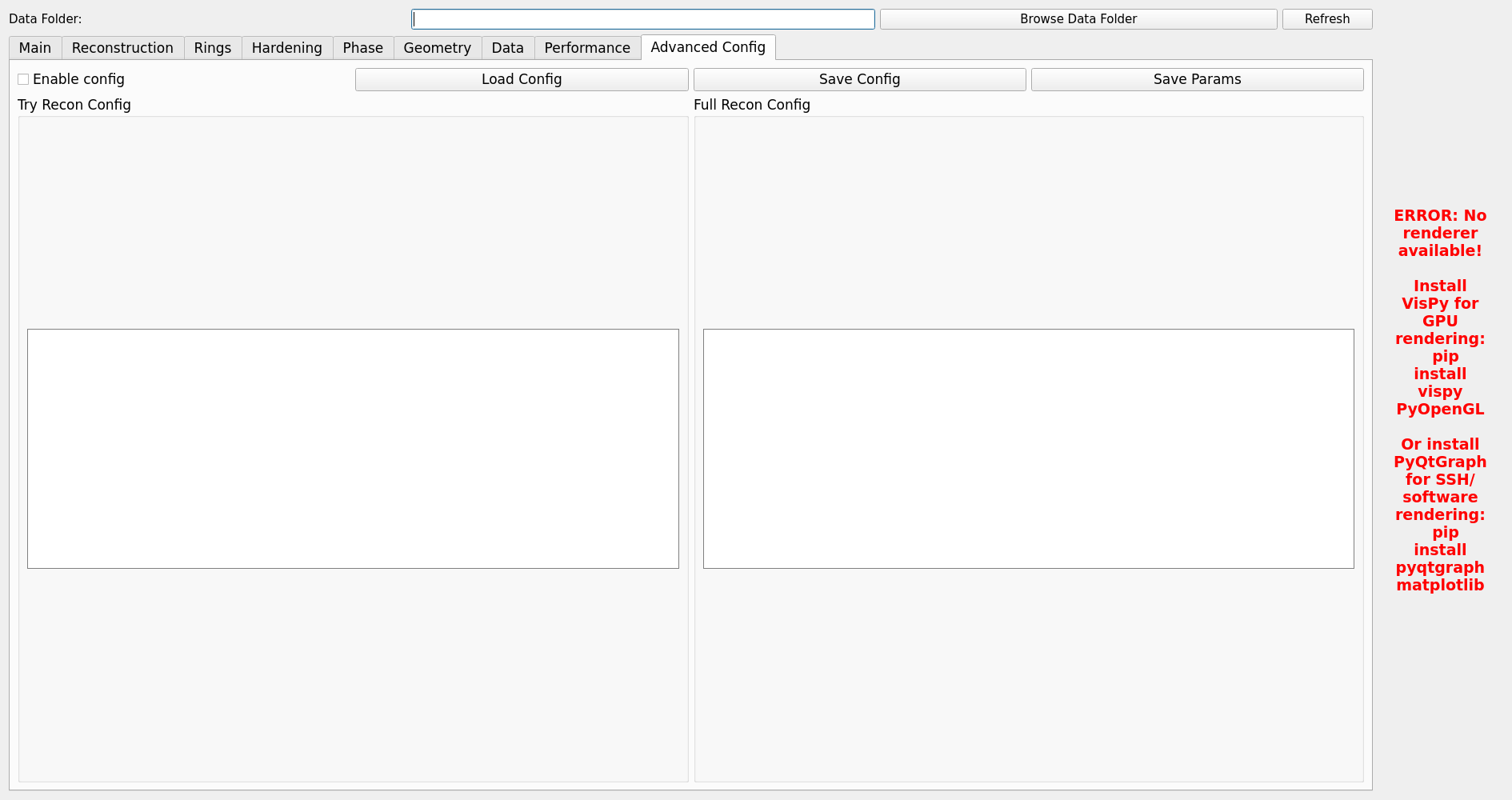 Advanced Config tab