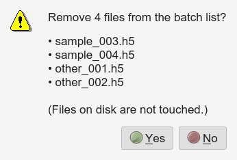 Delete Selected confirmation
